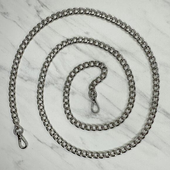 Silver Tone Chain Link Purse Handbag Bag Replacement Strap - Picture 1 of 13